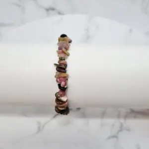 Zapestnica turmalin mix, elastična (chips)