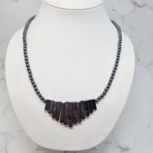 Ogrlica hematit, kleopatra 45 cm s sponko