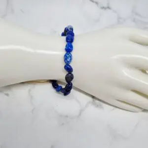 Zapestnica lapis lazuli, elastična z ovali